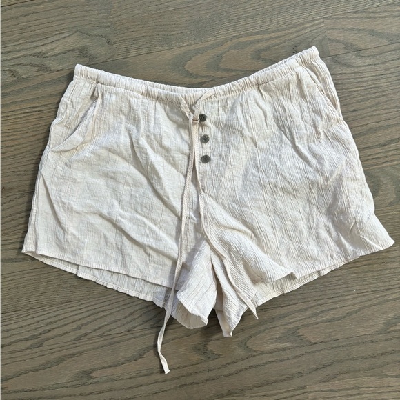 Zara Drawstring Waist Shorts Tan size M - Picture 3 of 7